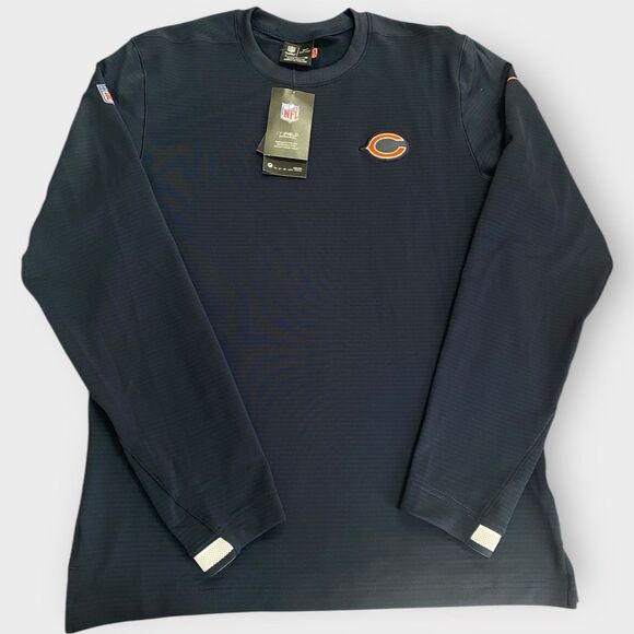 Nike Chicago Bears NFL Football On Firld Dri Fit Long Sleeve Pullover Top size S - Picture 1 of 10